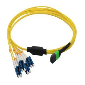 สายแพทช์ 9 และ 125 MPO จัมเปอร์ LC 8 สายไฟเบอร์