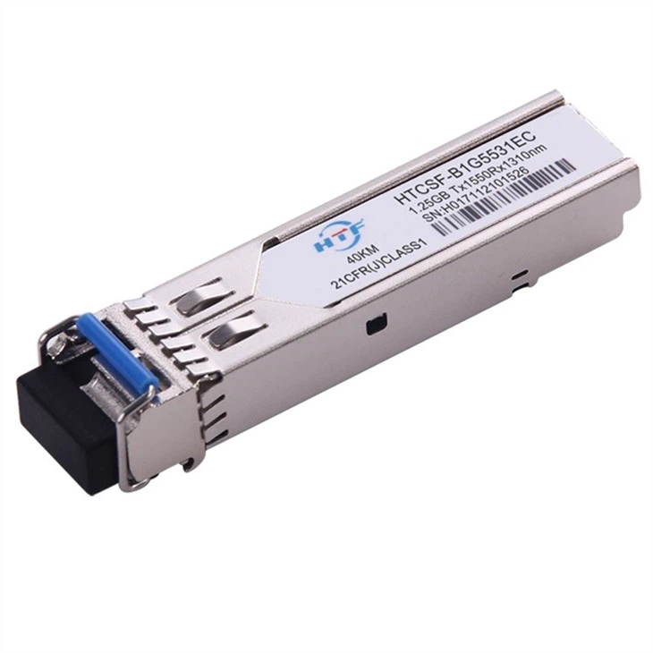 1.25Gb/s SFP BIDI 40km โมดูลรับส่งสัญญาณแสง HTSF-B1G5531Ex