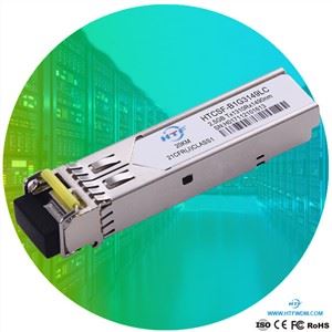 เข้ากันได้ 2.5G SFP BIDI 20km SMF เครื่องรับส่งสัญญาณออปติกของสวิตช์ศูนย์ข้อมูลเทเลคอม